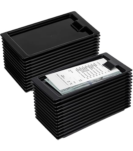25 Pack Discover Card Presenter Holders – Restaurant Checkbooks – Black