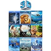 Nature & Science Blu-ray 3D + Blu-ray Collection: Gravity/ Enchanted Kingdom/ Coral Reef/ Walking with Dinosaurs/ Lemurs Madagascar/ Tiny Giants/ Dolphins and Whales/ Winged Planet & Amazing Ocean