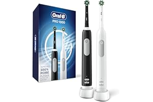 Oral-B Pro 1000 EleCountric Toothbrush, Black & White, Twin Pack