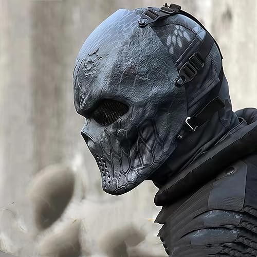 voor Buitensporten CS Cosplay Verstelbare Volledige Gezicht Bescherming Airsoft Schedel Masker met Goggles Bivakmuts Hoofddeksels