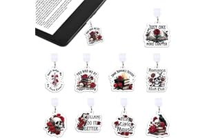 Wxiben Dust Plug Charm for Kindle - 9 Pack Dust Plug Compatible with Type C/USB C Charging Port Pendant Plug Cover for Phone E-Reader Book Lover Gifts Dust Plug Accessories for Women Men