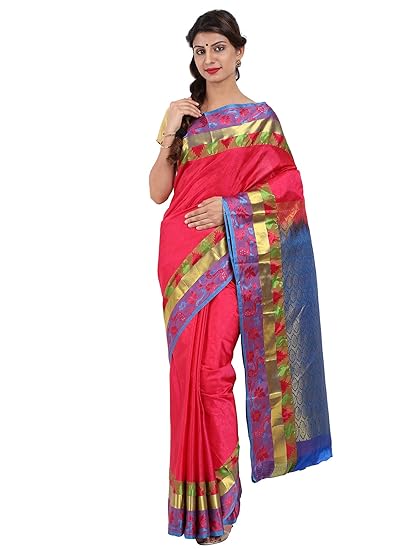 Kanchipuram silk with blouse piece Saree