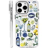 OKBUOK for iPhone 15 Pro Case [Compatible with Magsafe],Girls Women Clear Magnetic Case Silicone Shockproof Protective Cover with Pattern Summer Ocean Lemon Fish