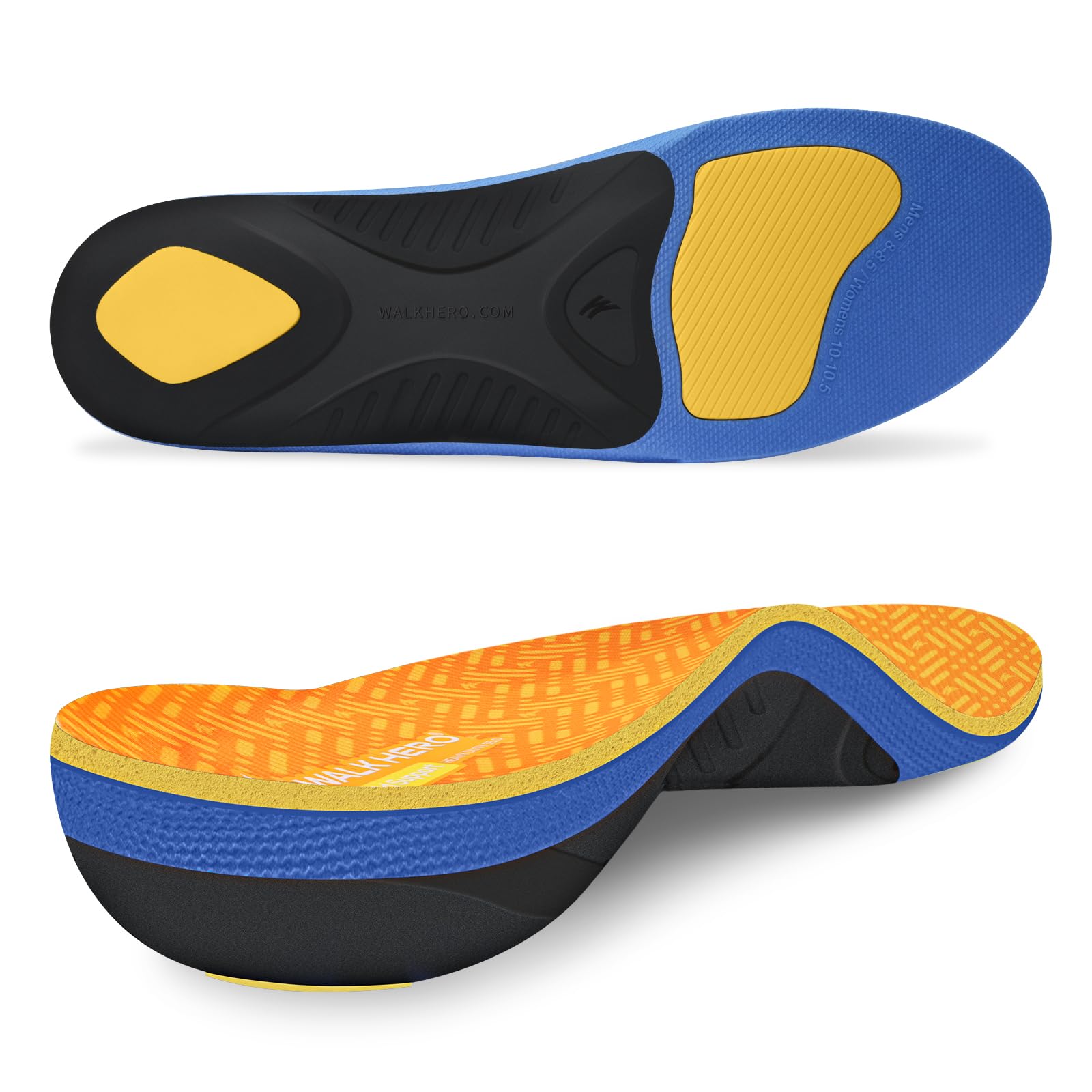 Photo 1 of 220+lbs Arch Support Inserts,Heavy Duty Plantar Fasciitis Insoles for Men Women,Orthotic Inserts with Heel Cushion,Pain Relief for Standing All Day Mens 5-5.5 | Womens 7-7.5