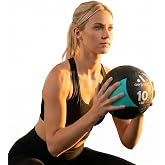 Aeromat Airless Medicine Ball, 9-Inch Diameter Weighted Workout Ball for Exercise, Textured Grip, Latex-Free, Color-Coded for Strength Training &amp; Fitness