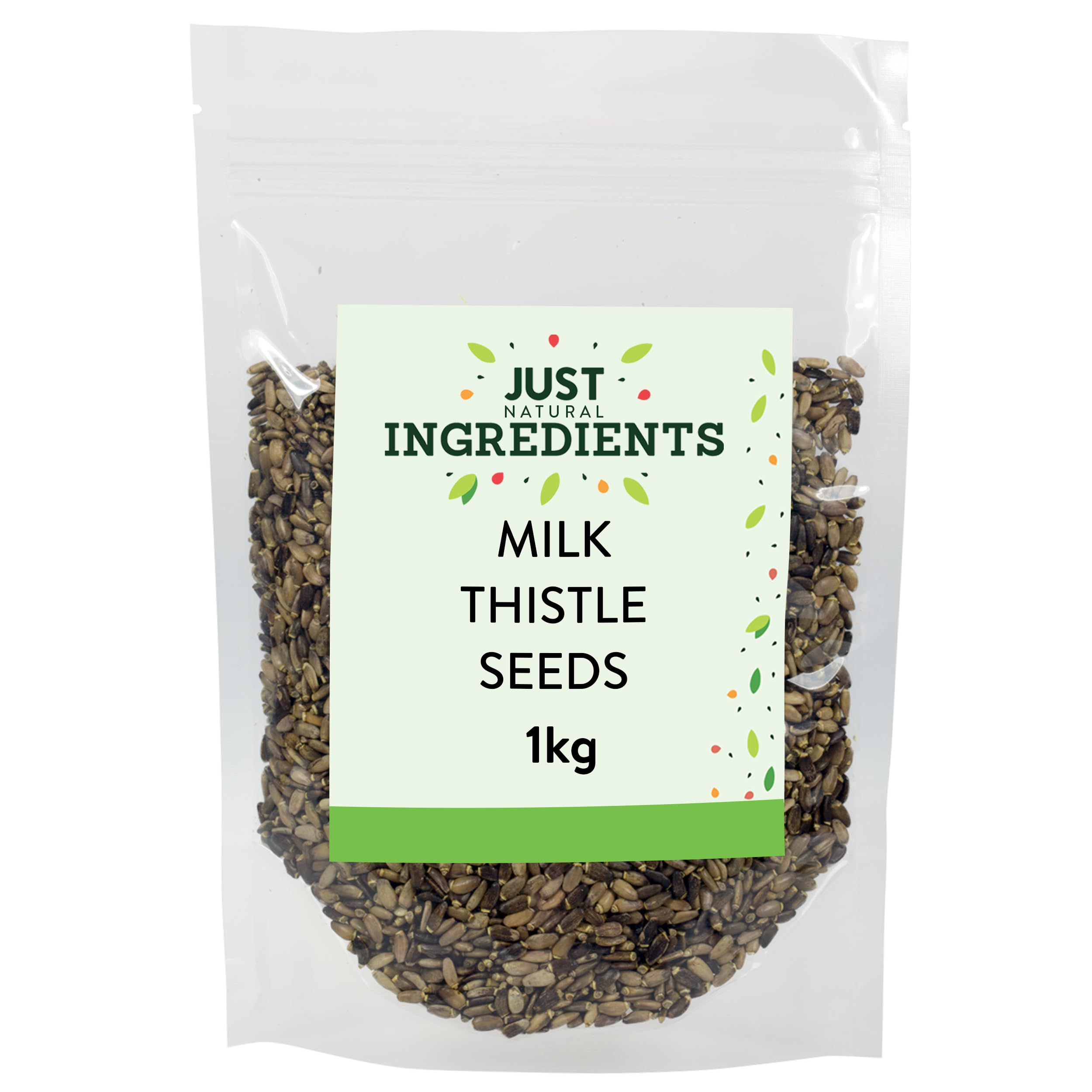 JustIngredients Essentials Milk Thistle Seeds 1kg, Use for Drinks and Baking Breads and Biscuits
