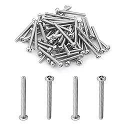 MroMax 100Pcs M2 x 18mm Pan Head Phillips Machine