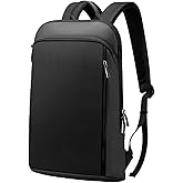 ZINMARK Slim Expandable 15 15.6 16 Inch Laptop Backpack Anti Theft Travel Business Durable Computer Bag, Multipurpose Large Capacity Daypack for Men And Women,Black