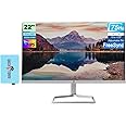 HP M22f 22” 1080P FreeSync Monitor 2D9J9AA#ABA Bundle with Docztorm Dock, 22" IPS FHD (1920x1080) 75Hz Anti-Glare Display, HDMI, VGA, Ideal for Home & Business (2025 Latest Model) - Pack of 1