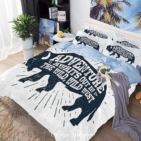 Amazon 3ピースベッド 有名な映画の街のイラスト 惑星のファンタジー 宇宙ウォーズテーマ ツインサイズ ベッドルーム ゲストルーム ブラウンブルー キング Bot3lan 1905 K235xg270cm キッズ ジュニア用寝具 オンライン通販