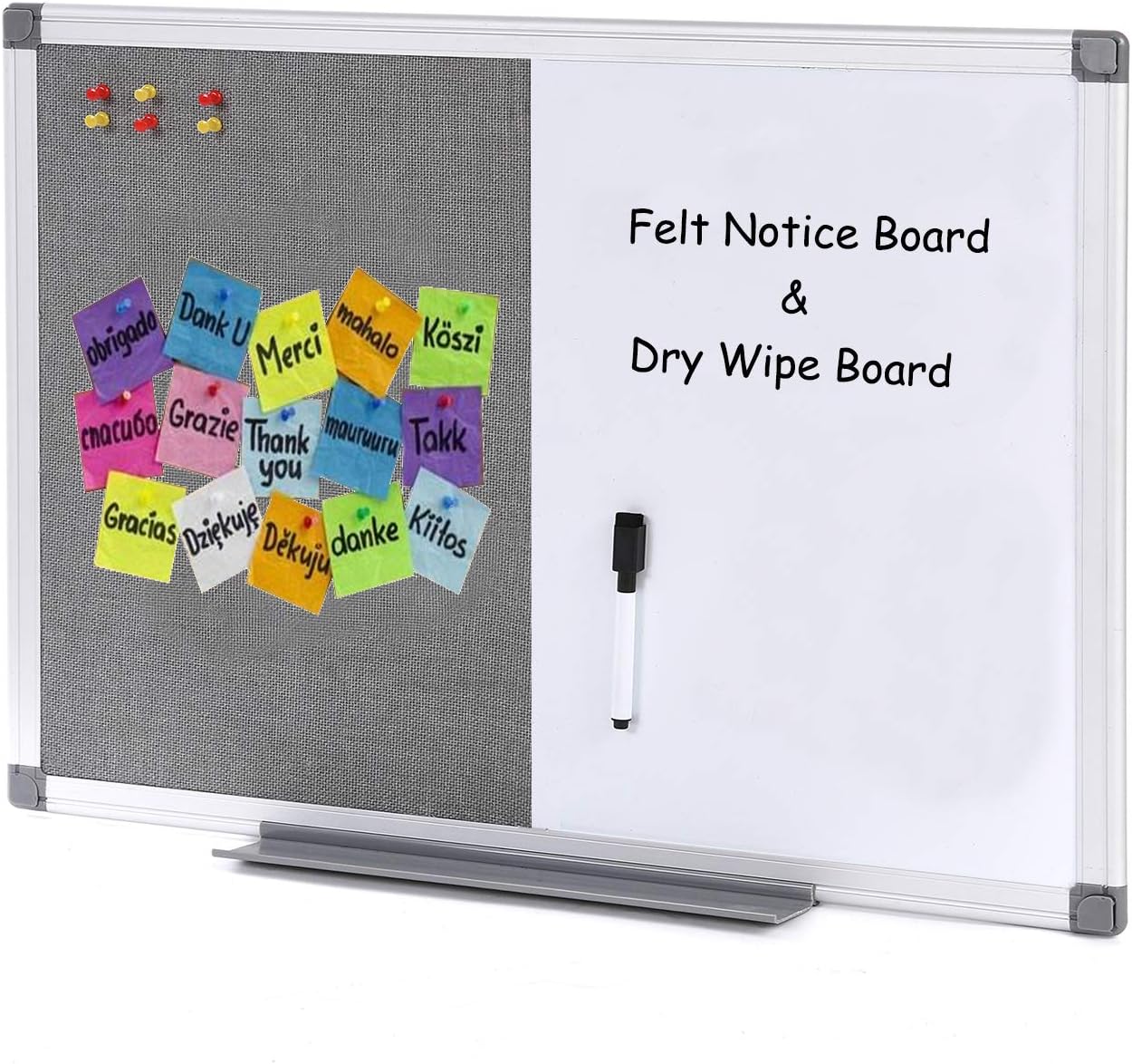 MAKELLO Notice Board Combination Felt & Boards for Office