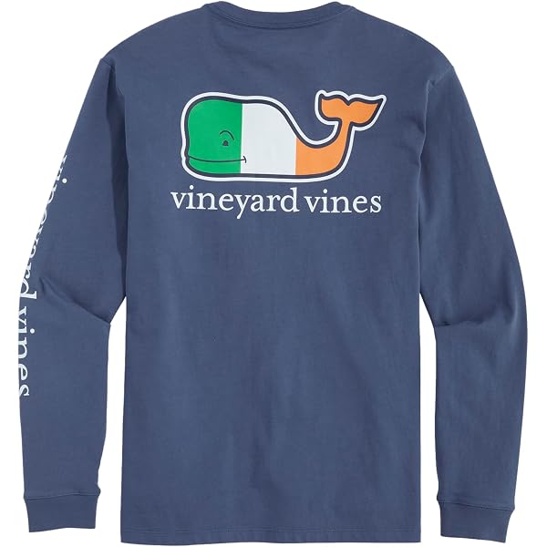 T-Shirt Manica Lunga Uomo Vineyard Vines Taglia X-Large - Nero Con Tasca E Balena