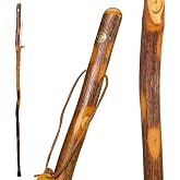 Brazos Rustic Wood Walking Stick, Hickory, Traditional Style Handle, for Men &amp; Women, Made in The USA