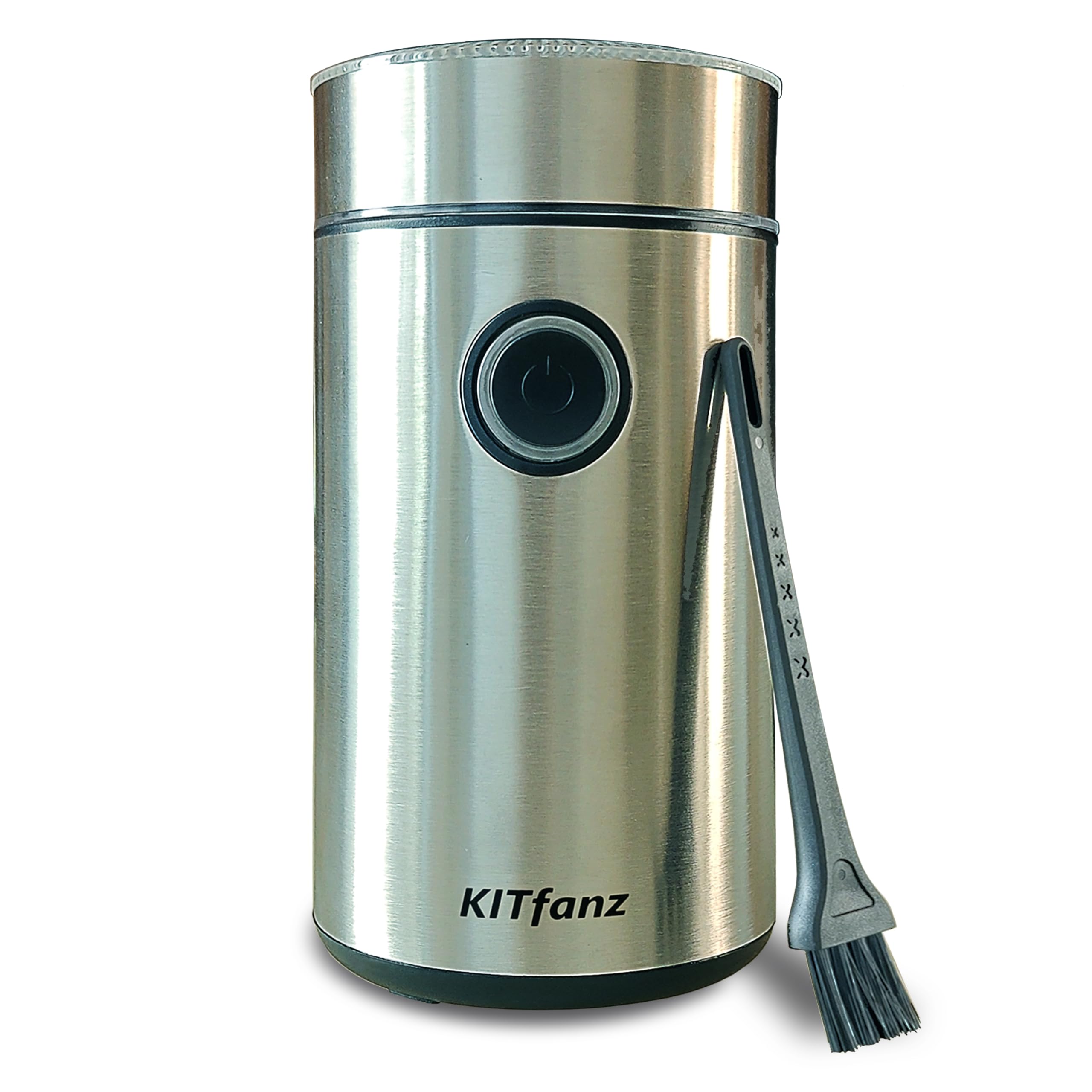 Photo 1 of KITfanz Stainless Steel Electric Coffee Bean Grinder with Cleaning Brush, Stainless Steel Blade, Spice, Nut, Herbs Grinder, One Press Button Control, 12 Cups of Coffee, Inox Espresso Grinder
