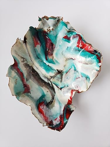 Amazon Com Red And Teal Sparkly Decorative Bowl Handmade