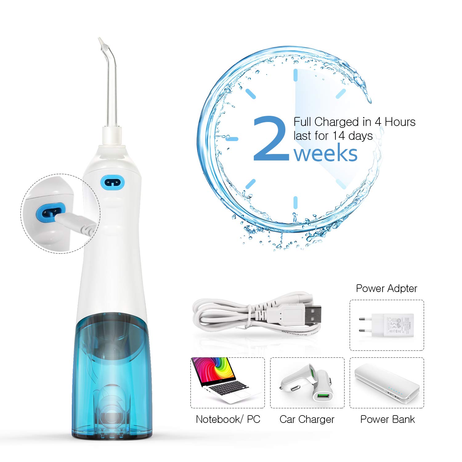 Water flosser, Hydropulseur Jet Dentaire Irrigateur