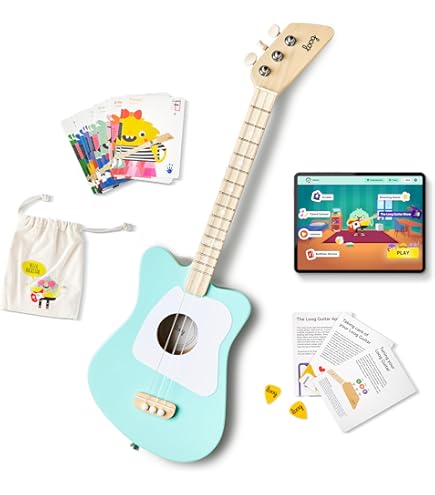 Amazon.com: Loog Mini Electric kids Guitar for Beginners built-in