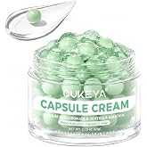 OUKEYA Capsule Cream with Centella &amp; Squalane for All Skin Types, 2.12 oz | Moisturizing Face Gel, Lightweight Fast-Absorbing, Non-Greasy, Adjustable Capsule-to-Gel Ratio, Daily Hydration, K-Beauty