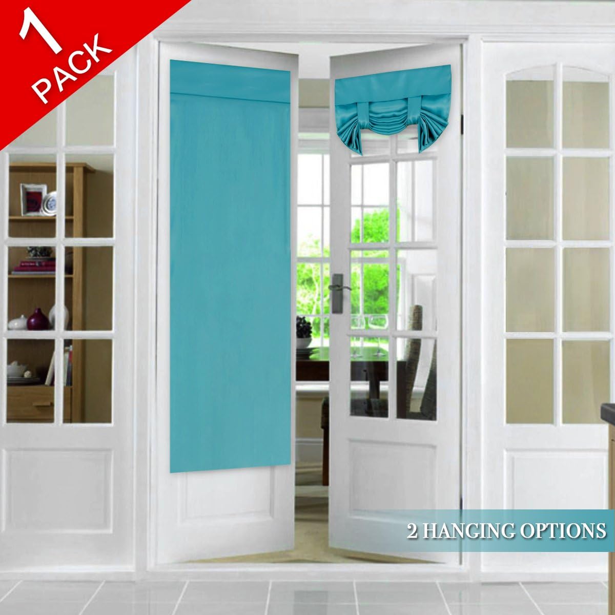 Amazon Com Blackout Curtain For French Door Tool Free Rod Pocket