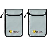 2 Pack Small Fireproof Bag(5.2 x 8 inches), Fireproof Wallet Pouch, Non-itchy Waterproof Cash Bag for Cash, Valuables, Passport, Currency & Keys