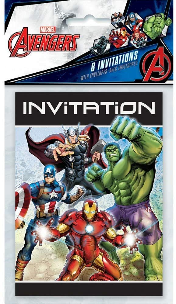 Unique Avengers Party Invitations 8ct