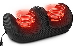 Medcursor Shiatsu Foot Massager with Heat | Foot and Calf Massager with Massage Roller, Deep Massage for Plantar Fasciitis, Pain Relief, Neuropathy, Relax for Home or Office Use (Not Cordless)