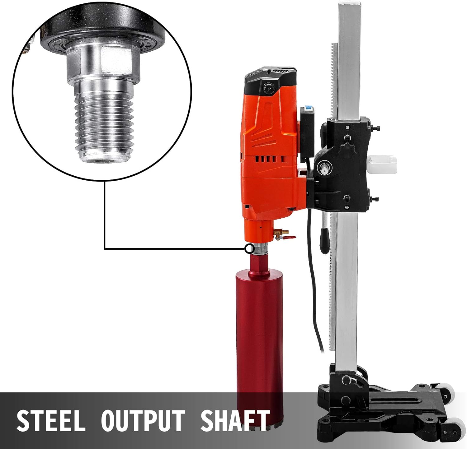 Vevor Core Drill Machine 305 Mm 12 Inches Core Drill Rig Powerful Rugged Diamond Concrete Core Drill 110v 500 R Min Core Drill Rig Tool Wet Dry Concrete Brick Block Drilling 4800w 45