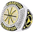CHXIXUE Size 7 to 14 Basketball Championship Rings Basketball Ring Trophy Award Winner MVP Collectible Gift Champion Ring