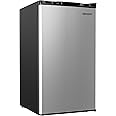 EUHOMY 3.2 Cu.Ft Mini Fridge with Freezer, Single Door Compact Refrigerator, Energy Saving, Mini Refrigerator Adjustable Thermostat, Mini fridge for Bedroom, Dorm, Office, Silver
