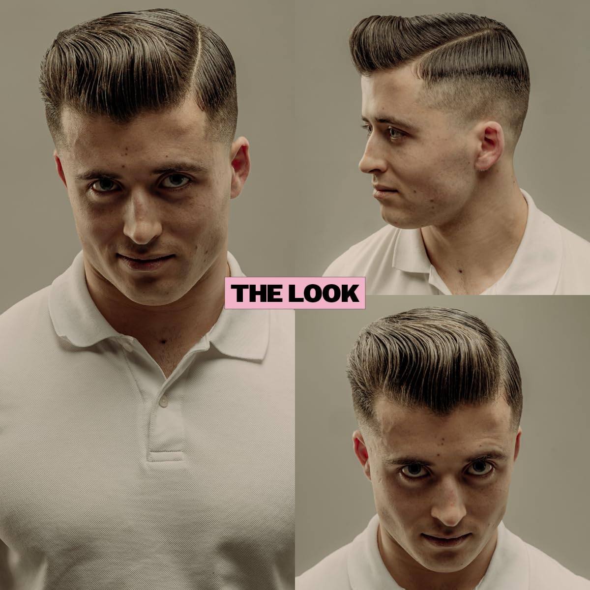 REUZEL Pink Grease Pomade, Strong All Day Hold, Oil-Based Styling Wax, Medium Shine