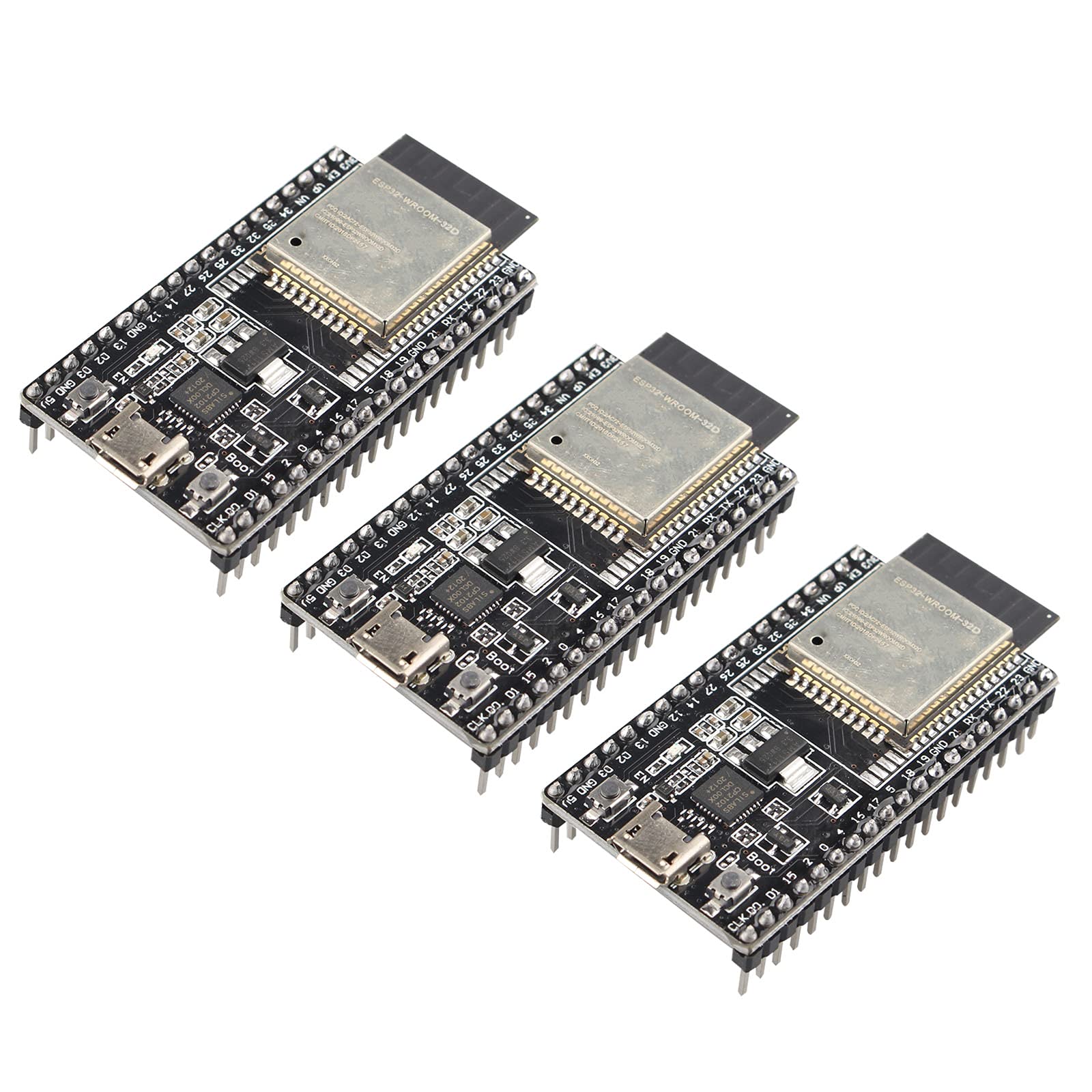 HALJIA 3PCS ESP32-DevKitC core Board ESP32 Development Board ESP32-WROOM-32D Compatible With Arduino IDE (ESP32-WROOM-32D)