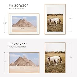 24x36 Poster Frame, Solid Oak 24 x 36 Large Picture