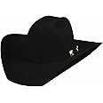 Bullhide Felt Collection Kingman 4x Premium Wool Western Cowboy Hat, 4" Brim, Black, 7 1/2