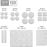 X-Protector 133 PCS Felt Furniture Pads Premium Floor Protectors Wood view 5