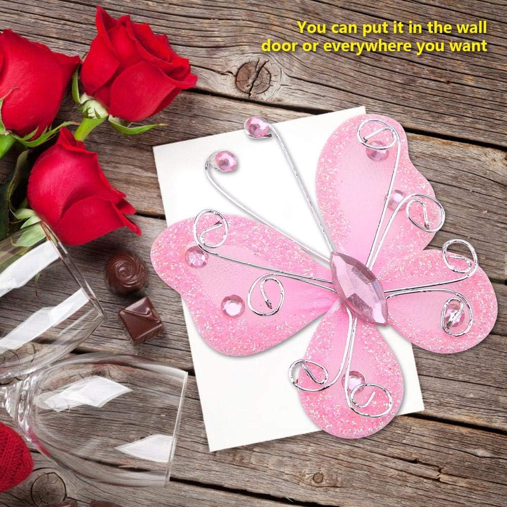24pc Sheer Mesh Wire Glitter Butterfly, DIY Wedding Party Decoration for Bridal Attire Wedding Favors - Image 3