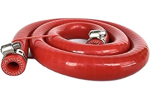 Bekelan 9.5MM (3/8") X 3.28FT Red High Temp Reinforced Silicone Heater Hose Radiator Coolant Straight Line(Work Pressure 145PSI/4-ply Reinforced/5MM Thick)+2 Clamp