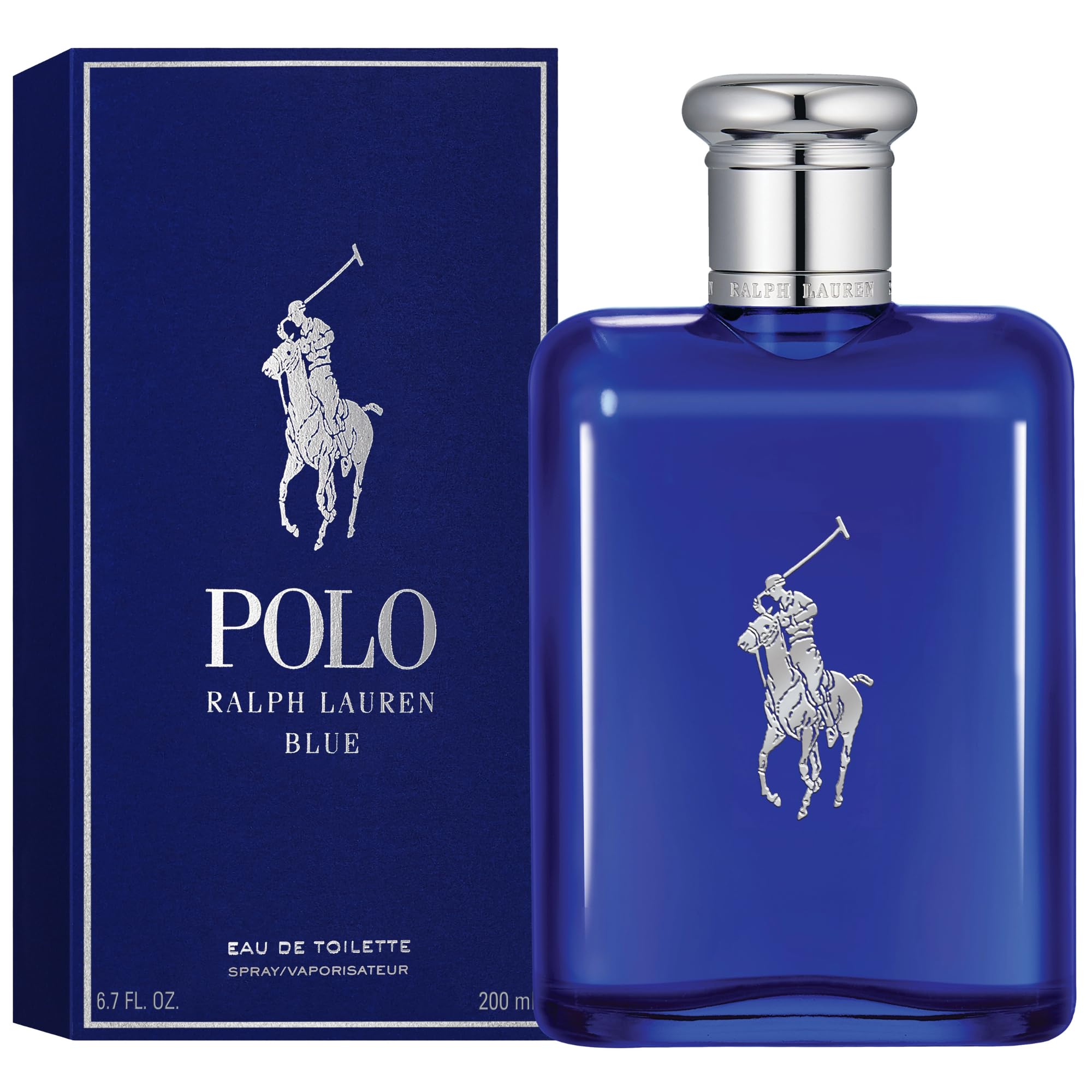 RALPH LAUREN FRAGRANCES - Polo Blue - Eau de Toilette - Men's Cologne - Aquatic & Fresh - With Citrus, Sage, and Suede - Medium Intensity