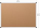VIZ-PRO Cork Notice Board 120x90cm Silver Aluminium Frame Self-Healing Pin Board view 2
