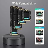 FIDECO M.2 NVMe SATA USB Adapter 10Gbps USB 3.2 Gen 2 NVMe SSD Reader USB C view 2
