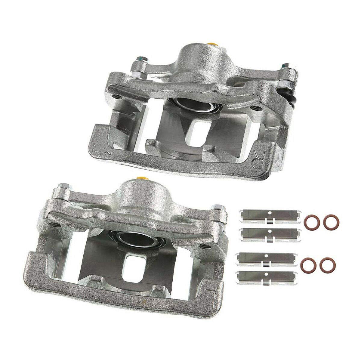 YHTAUTORear Side Disc Brake Calipers with Bracket Replacement for Hummer H3 2006-2010, H3T 2009-2010, Rear Driver and Passenger Pair Caliper Assembly Set of 2, Replace# 15111372 15791720