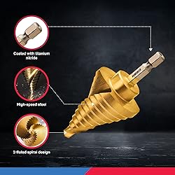 NEIKO 10173A Step Drill Bit Set for Metal and