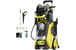 LE HAO TOOL Electric Pressure Washer 4500 PSI 3.2 GPM Touch Screen Adjustable Pressure,4 Nozzles and 508ml Foam Cannon Power Washer Cleaning for Patio 4500 PSI