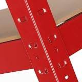 Royalswill 5-Tier Metal Storage Shelving Unit 875KG Capacity Red 180x90x40cm view 3