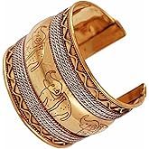 Touchstone Indian Bollywood Handcrafted Slip In Easy To Wear Stylish Wrist Enhancer Designer Broad Jewelry Cuff Bracelet For Women and Men.
