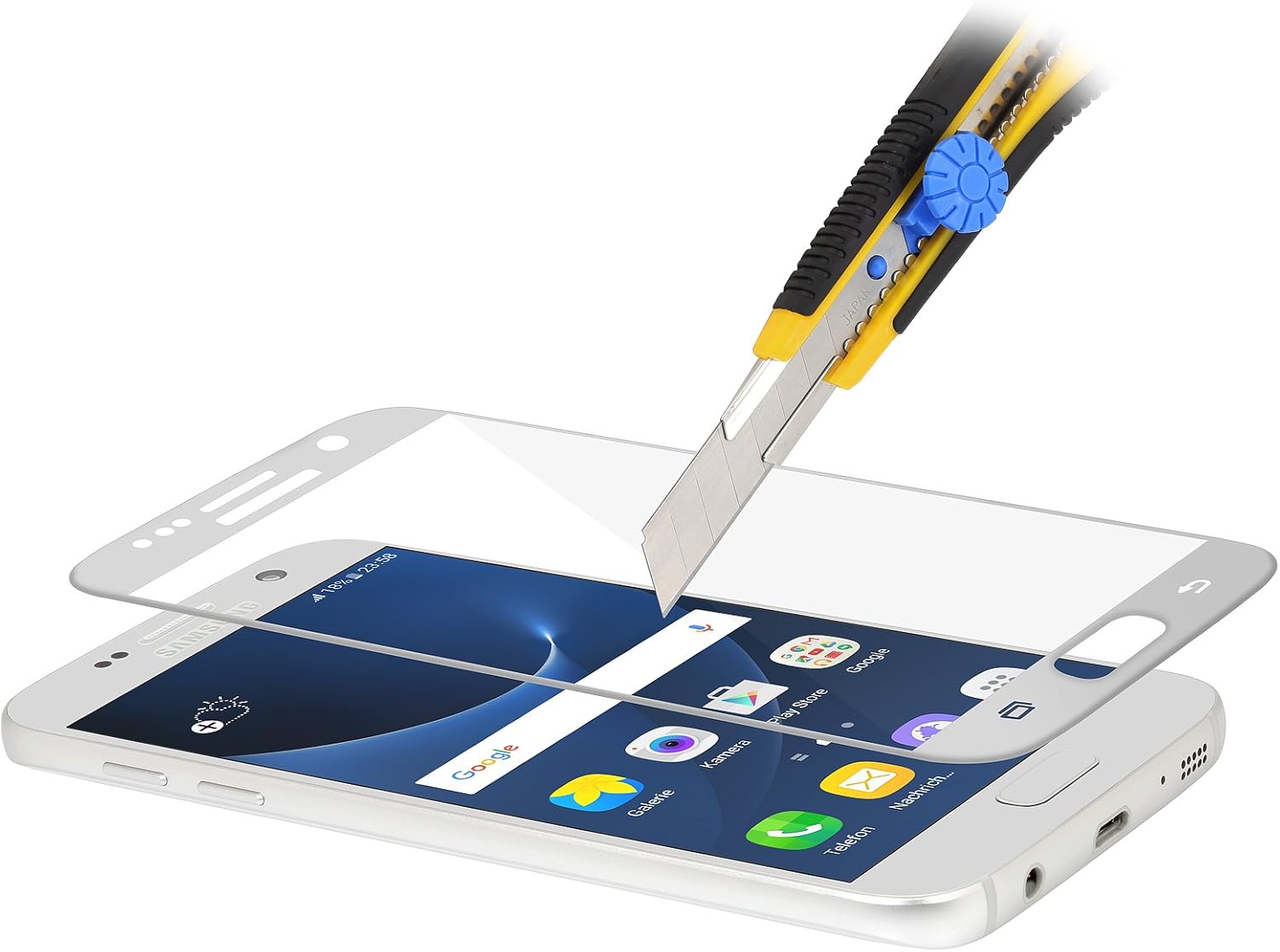 StilGut Samsung Galaxy S7 Screen Protector, 3D Curved Tempered Glass for Galaxy S7 with Full Screen and Edges Coverage - Image 3