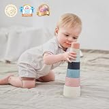 Moonkie 7-Piece Silicone Stacking Cups Baby Teether Toy view 4