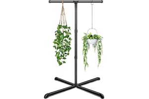 Lilybud--lily Hanging Plant Stand, 47” Metal Plant Hanger for Indoor Plants, Hanging Plant Holder for Indoor Plants, Hanging Planter for Living Room, Balcony, Garden