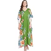 Oussum Women Long Maxi Plus Size Polyester Kaftan Caftan Gown Beach Party Casual Dress Swimwear Cover Up Lounge Resort Wear
