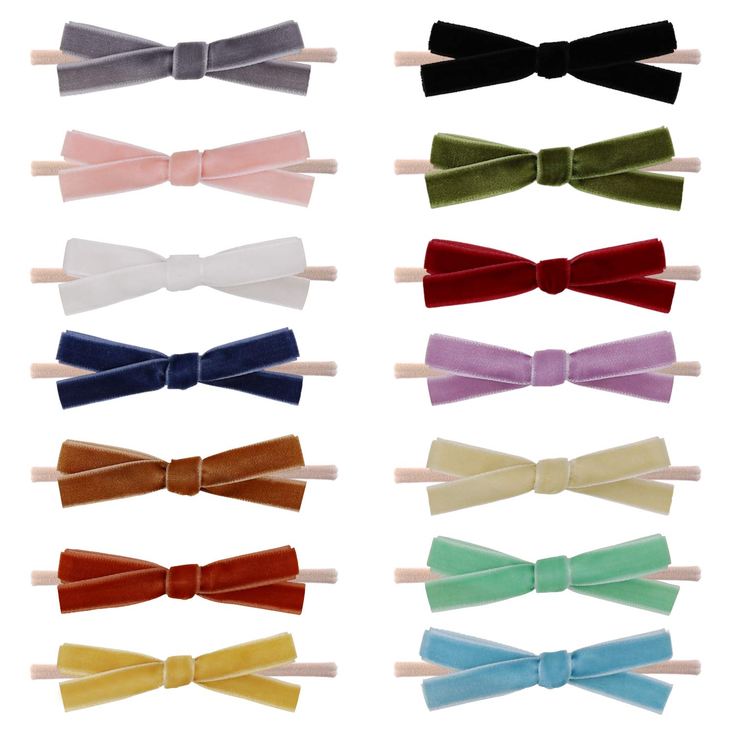 Photo 1 of LittleJoJo Baby Girl Headbands and Bows, Newborn Infant Toddler Nylon Hairbands Hair Accessories