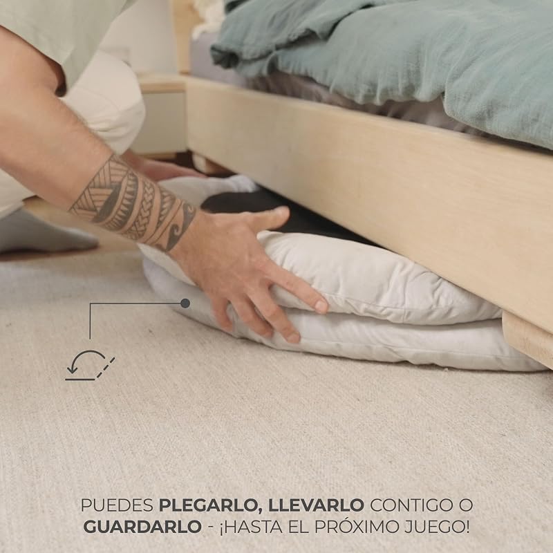 COZYPLAY Gimnasio para bebé, Alfombra para niños, Tapete de Peluche con Juguetes, Juguetes Que activan, 2 Arcos Blandos, Puede Lavar a máquina, Gris